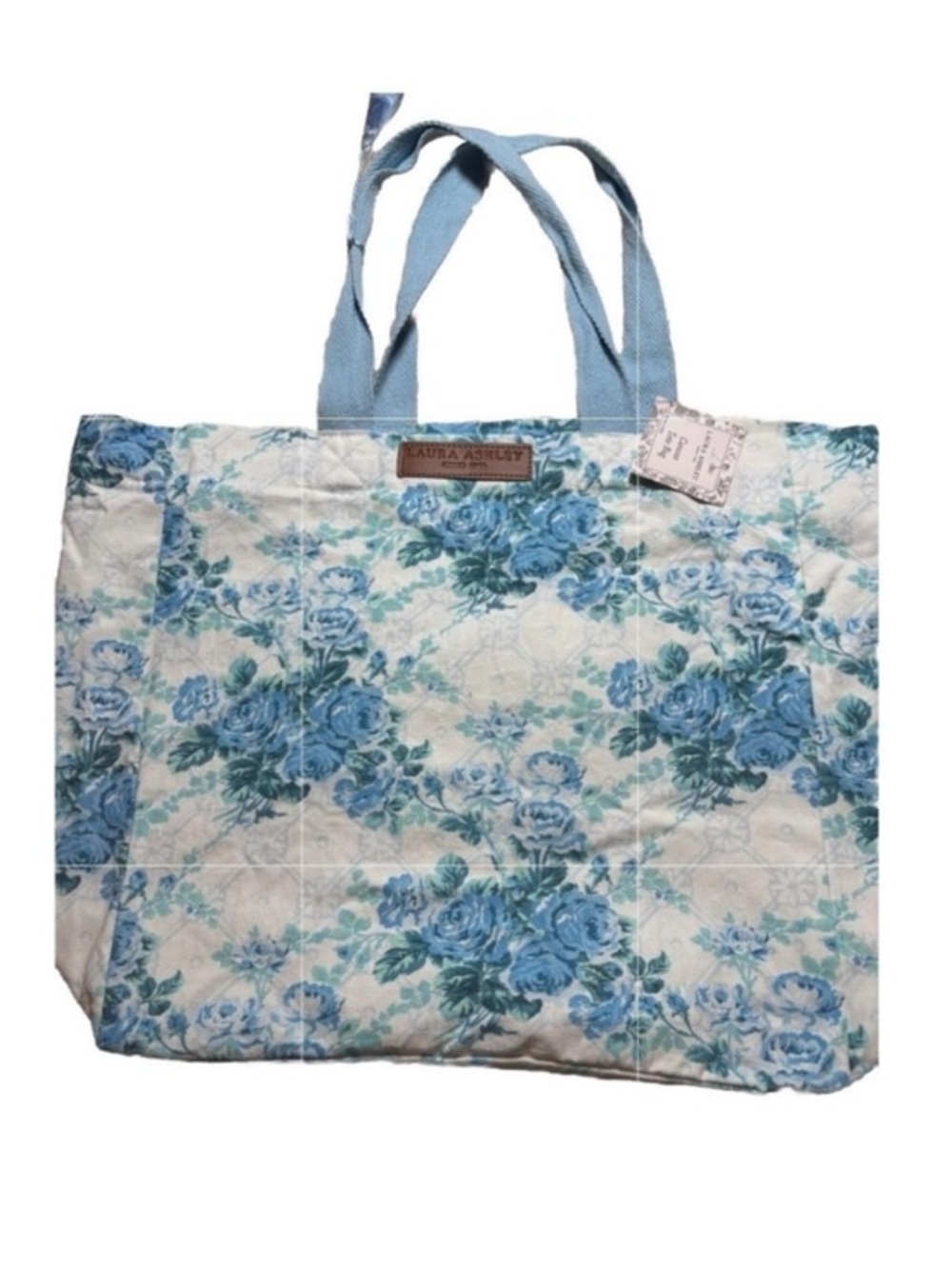 Laura Ashley nwt Blue Floral Canvas Tote